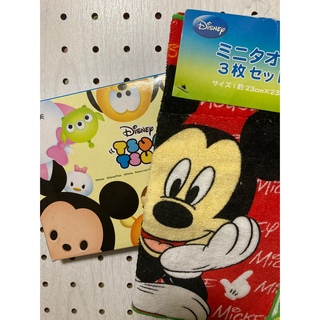 ディズニー(Disney)のディズニー　ミニタオル　3枚セット　ミッキー　ドナルド　グーフィー(タオル/バス用品)