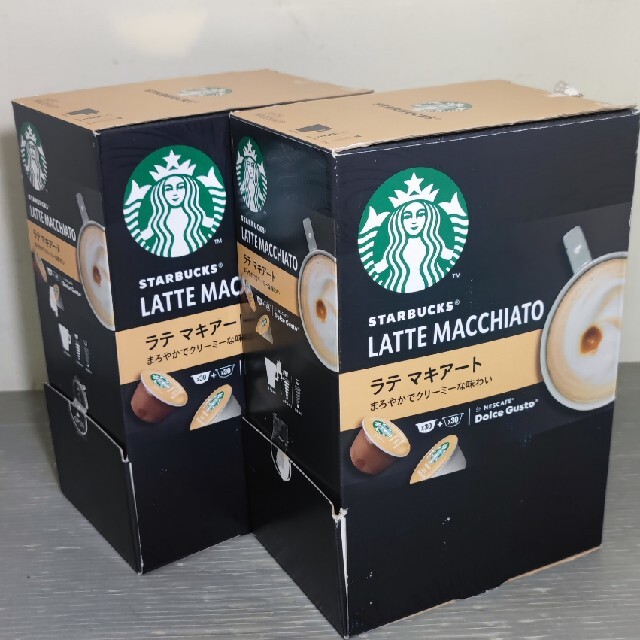Starbucks Coffee(スターバックスコーヒー)のSTARBUCKS ラテマキアート　ドルチェグスト　2箱セット 食品/飲料/酒の飲料(コーヒー)の商品写真