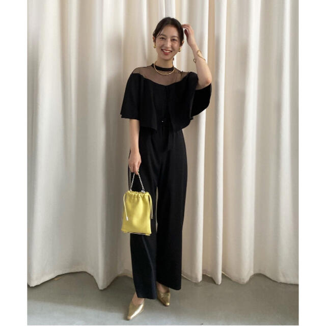 CURTAIN SHOULDER ROMPERS BLACK