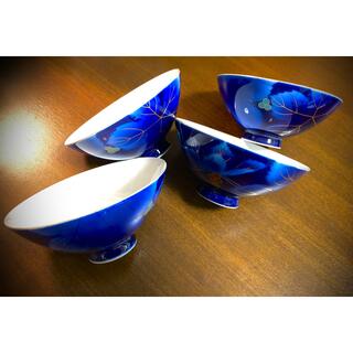 香蘭社 - 深川製磁　瑠璃葡萄　飯茶碗　ペア