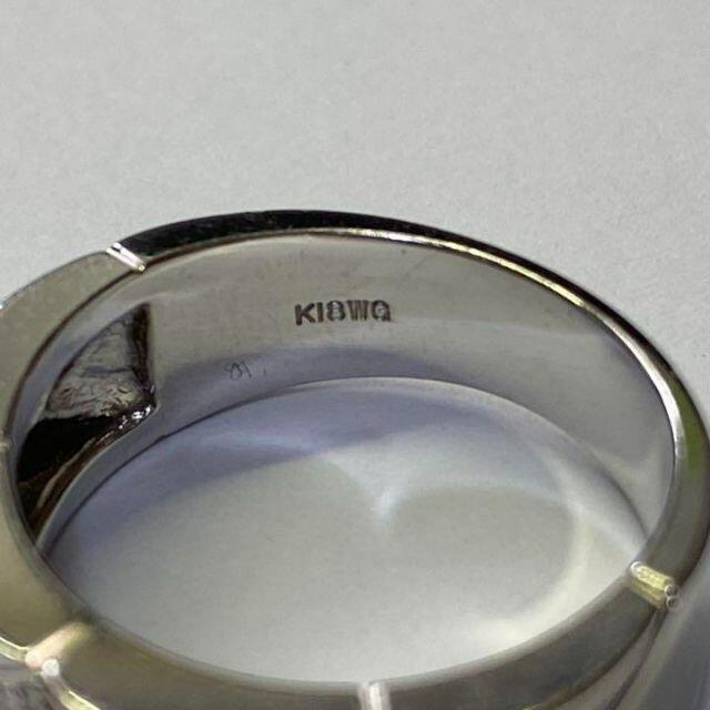 K18WG　ダイヤモンドリング　D0.18ct　サイズ12号　6.6g　送料無料 レディースのアクセサリー(リング(指輪))の商品写真