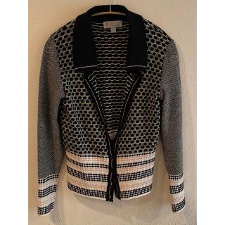 ミッソーニ(MISSONI)のミッソーニ　カーディガン　黒とピンク(テーラードジャケット)