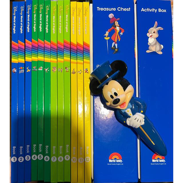 Disney - DWE メインプログラム 最新 ブック、宝箱、ライトライトペン