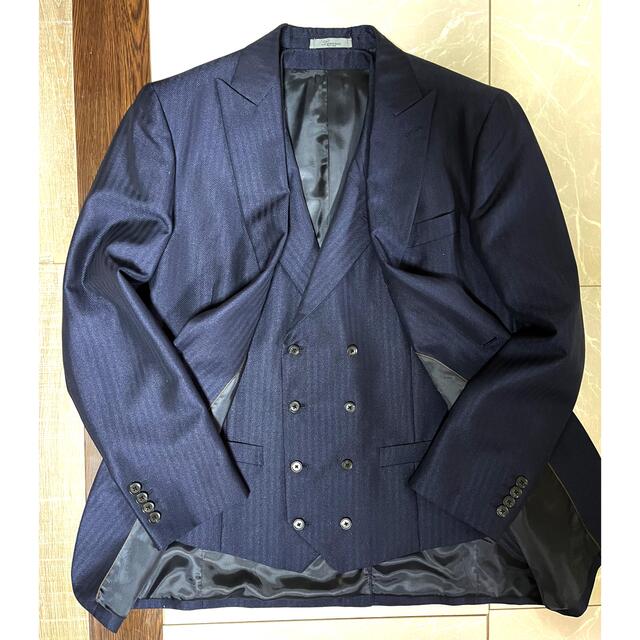 メール便指定可能 BLUE BLUE 美品◎希少 春夏 青 紗綾形総柄