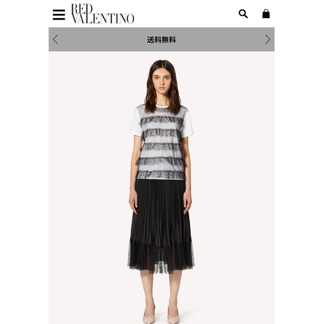 国内外の人気!スカートSALE/61%OFF】 《新品 未使用》RED VALENTINO チュールドット