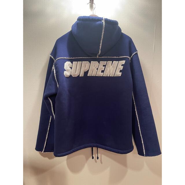 ジャケット/アウターネイビーL supreme  Faux Shearling Hooded