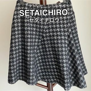 セタイチロウ(seta ichiro)のSETAICHIRO(セタイチロウ) 千鳥格子柄フレアスカート(ミニスカート)