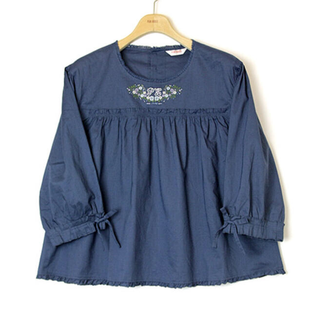 PINK HOUSE クロスステッチロゴ刺繍入りブラウス PINK HOUSE クロスステッチロゴ刺繍入りブラウス