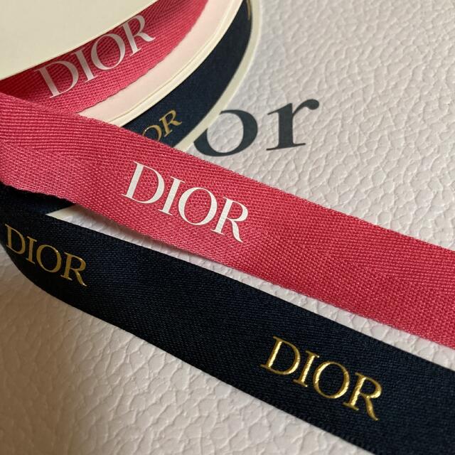 Christian Dior(クリスチャンディオール)のDior/2種類✨ラッピングリボン【各1mセット】 インテリア/住まい/日用品のオフィス用品(ラッピング/包装)の商品写真