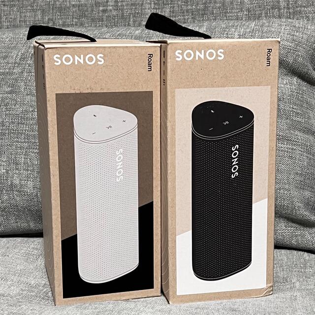 (2 Room Set with)Sonos Roam WHITE&BLACK スマホ/家電/カメラのオーディオ機器(スピーカー)の商品写真