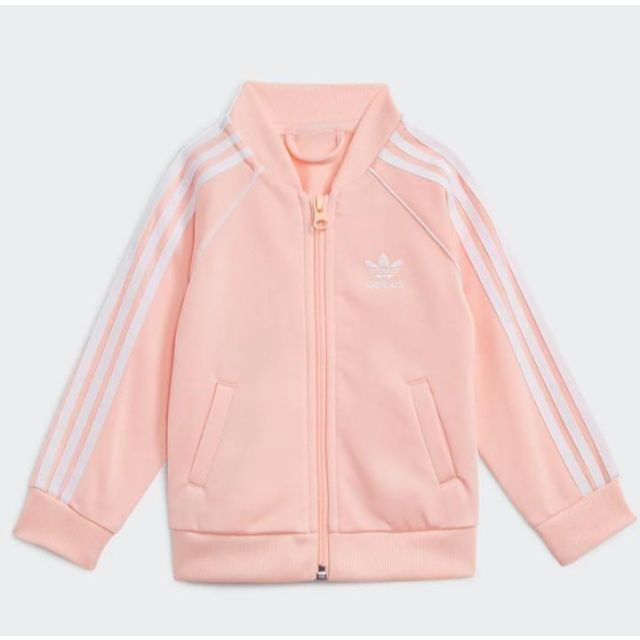 adidas(アディダス)のadidas キッズ こども ジャージ上下セット ピンク 90cm キッズ/ベビー/マタニティのキッズ服女の子用(90cm~)(その他)の商品写真