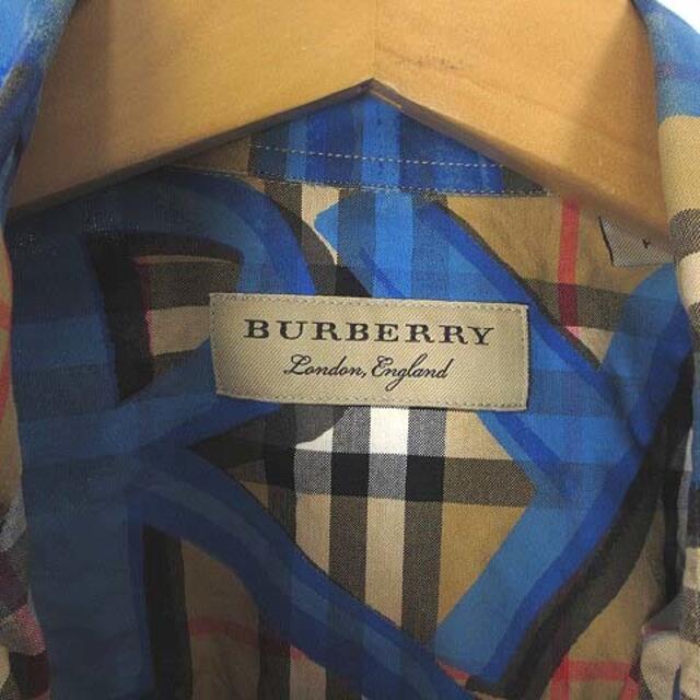 BURBERRY(バーバリー)のバーバリー 18AW グラフィティプリント ノバチェック シャツ 長袖 ベージュ メンズのトップス(シャツ)の商品写真