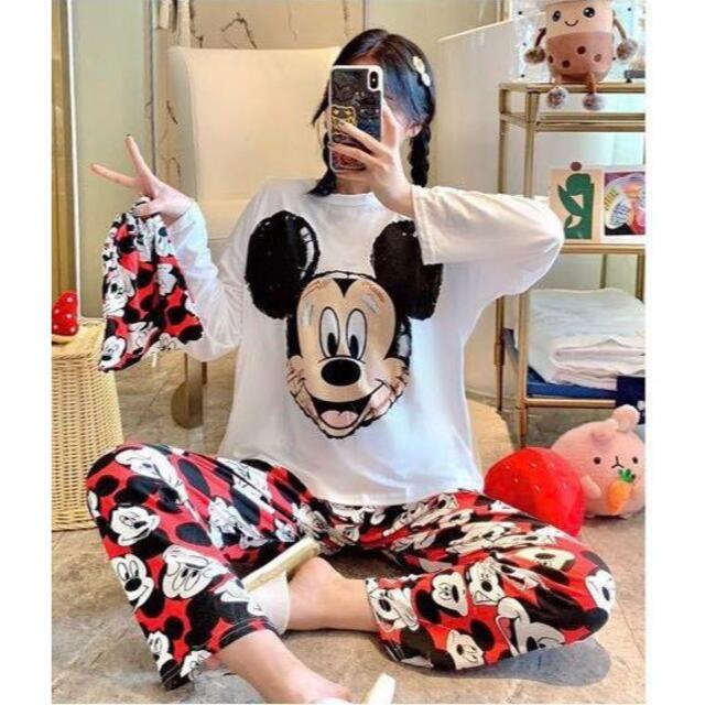 【新品未使用】Mickey ミッキー　レディース　パジャマ　ルームウェア　2XL