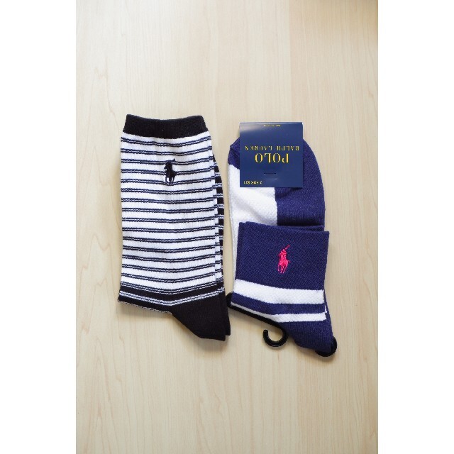 POLO RALPH LAUREN(ポロラルフローレン)のPOLO ラルフローレンのかわいいレディース用ソックス 2足セット【新品です】 レディースのレッグウェア(ソックス)の商品写真