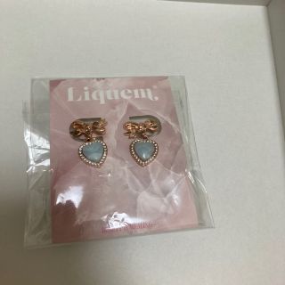 Liquem リキュエム　Gemリボンハートイヤリングとペンダントセットアクセサリー