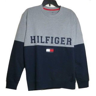 トミーヒルフィガー(TOMMY HILFIGER)のTOMMY HILFIGER Men's バイカラーのロゴ長袖クルーT　US-S(Tシャツ/カットソー(七分/長袖))