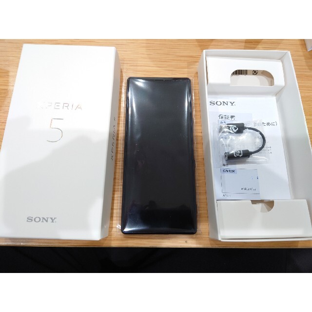 スマートフォン本体Xperia5  J9260 SIMフリー ブルー 美品