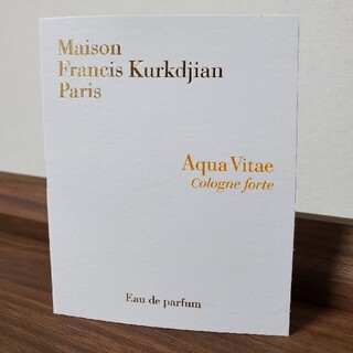 メゾンフランシスクルジャン(Maison Francis Kurkdjian)のメゾンフランシスクルジャン ヴィタエ　コローニュフォルテ EDP 2ml(ユニセックス)