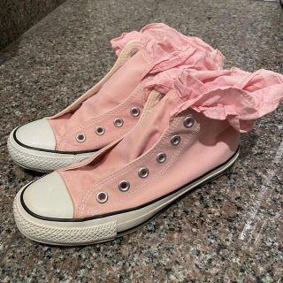 コンバース(CONVERSE)の【美品】コンバース　レディース  スニーカー　23.5 ピンク(スニーカー)