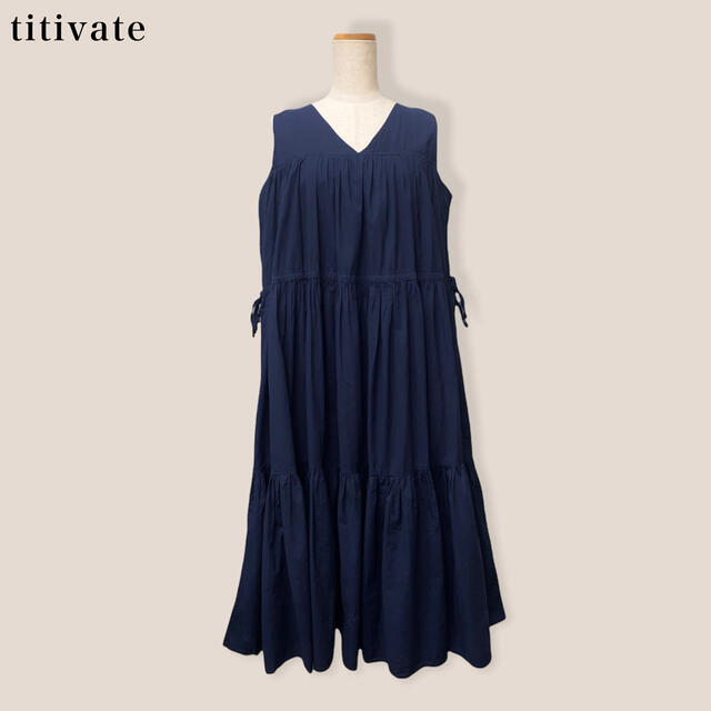 titivate(ティティベイト)の【titivate】ティアードロングワンピース　2700→2430 レディースのワンピース(ロングワンピース/マキシワンピース)の商品写真