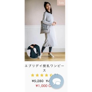 コニー　エブリデイ授乳ワンピース★値下げしました(マタニティワンピース)