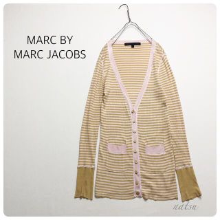 マークバイマークジェイコブス(MARC BY MARC JACOBS)のマークバイマークジェイコブス . Ｖネック ボーダー ニット カーディガン(カーディガン)