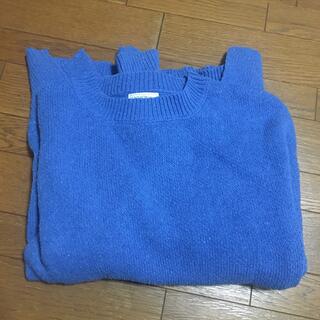 ザラ(ZARA)のZARA ブルー ニット セーター 目黒蓮 着用 私服(ニット/セーター)