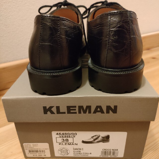 美品 KLEMAN クレマン 38 24cm クロコ レースアップシューズ