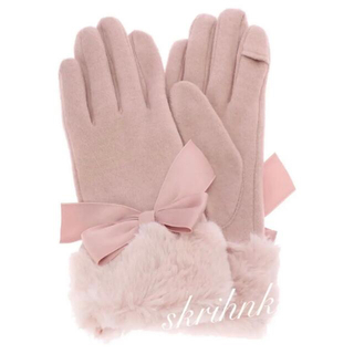 Maison de FLEUR - ♡メゾンドフルール♡ファーリボングローブ♡手袋♡ピンク♡新品♡ジルスチュアート