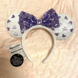 ディズニー(Disney)のうめさま専用美品　ディズニーカチューシャ ミニーちゃん　スパンコール(カチューシャ)