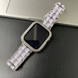 G☆Apple Watchステンレスバンド　ステンレスケース　カバー　キラキラ