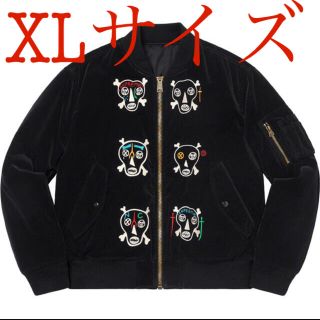 シュプリーム(Supreme)のSupreme Skulls Embroidered Velvet MA-1(ブルゾン)