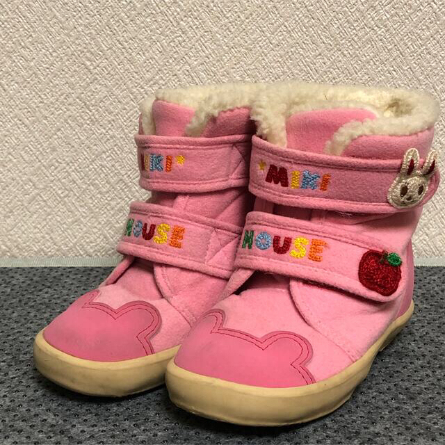 mikihouse(ミキハウス)のpafuco&ミキハウス　スノーブーツ　女の子　15cm キッズ/ベビー/マタニティのキッズ靴/シューズ(15cm~)(ブーツ)の商品写真