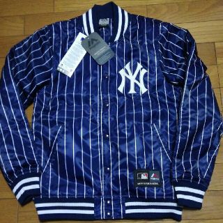 新品　ニューヨーク　ヤンキース　スタジャン　Mサイズ　ピンストライプ　MLB(スタジャン)