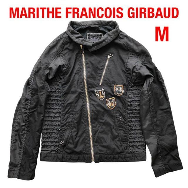 MARITHE + FRANCOIS GIRBAUD(マリテフランソワジルボー)のマリテフランソワジルボー　ナイロンジャケット　ライダースジャケット　M メンズのジャケット/アウター(ナイロンジャケット)の商品写真