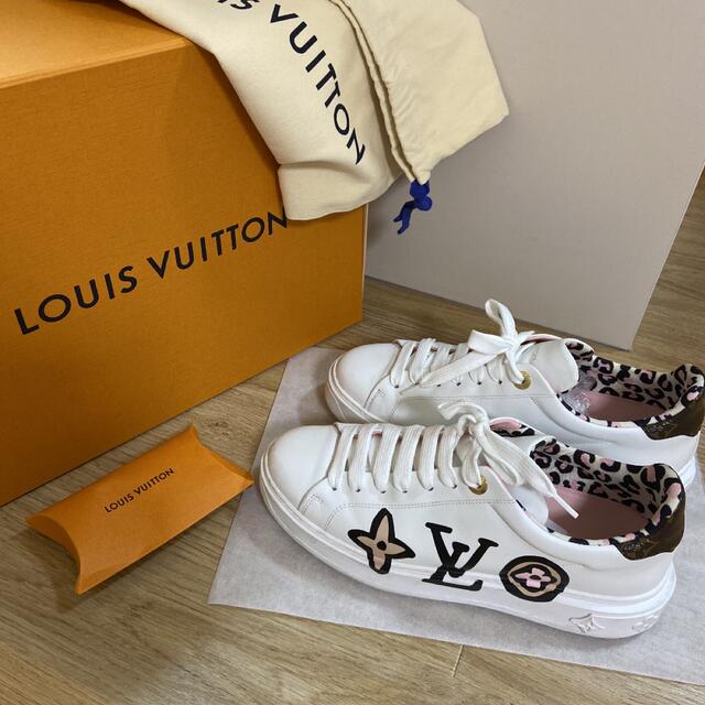 美品 LOUIS VUITTON ヴィトン タイムアウトライン スニーカー 38