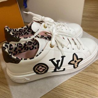 美品 LOUIS VUITTON ヴィトン タイムアウトライン スニーカー 38