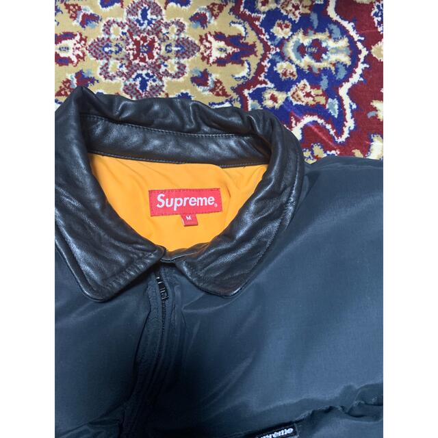 supreme leather collar puffy 2