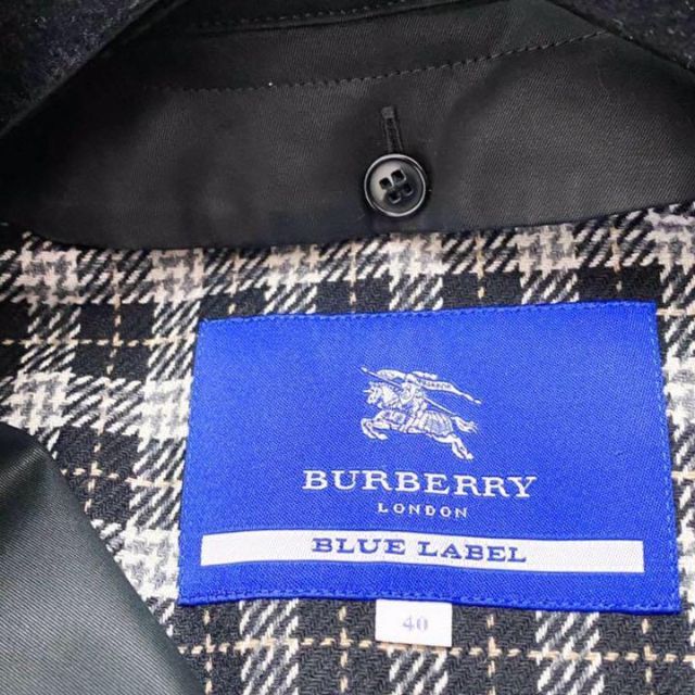 BURBERRY BLUE LABEL - 希少サイズ バーバリーブルーレーベル ライナー付 トレンチコート ブラック 40の通販 by