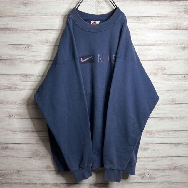 USA製!!】ナイキ ✈︎刺繍ロゴ 白タグ ゆるだぼ 裏起毛 トレーナー ...