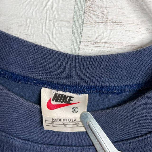 NIKE - 【USA製!!】ナイキ ✈︎刺繍ロゴ 白タグ ゆるだぼ 裏起毛