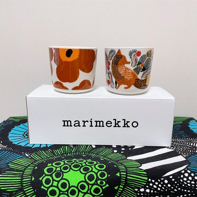 marimekko(マリメッコ)のmarimekko マリメッコラテマグ　Ketunmarja＋廃盤UNIKKO インテリア/住まい/日用品のキッチン/食器(食器)の商品写真