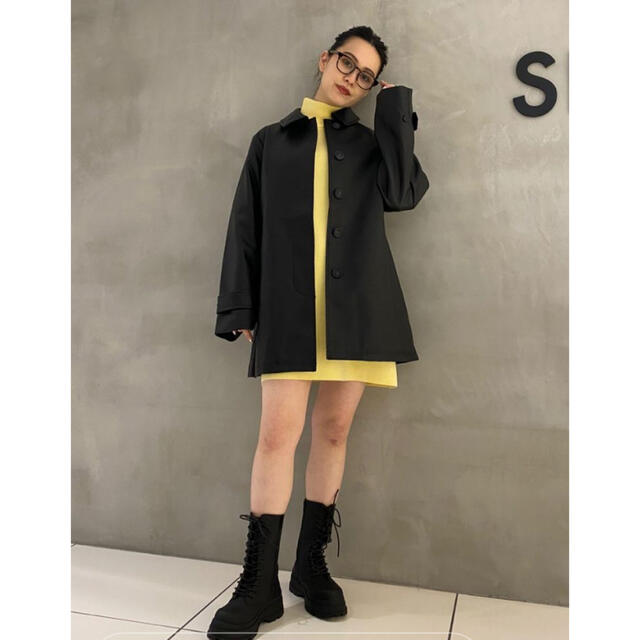 SLY - 【e/s】 FAUX LEATHER SHORT コート☆ブラック☆エマスライの