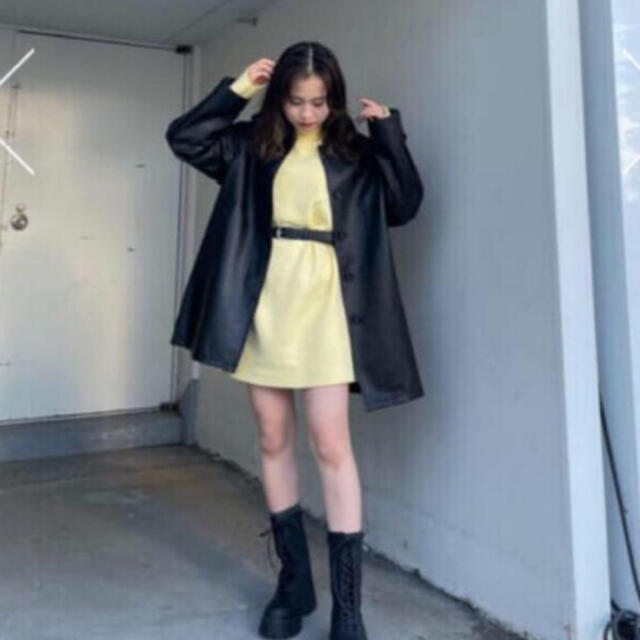 SLY - 【e/s】 FAUX LEATHER SHORT コート☆ブラック☆エマスライの