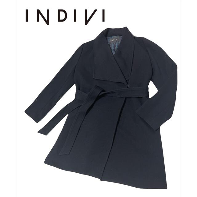 INDIVI(インディヴィ)の《小さいサイズ》インディヴィ INDIVI ガウンコート レディースのジャケット/アウター(ガウンコート)の商品写真