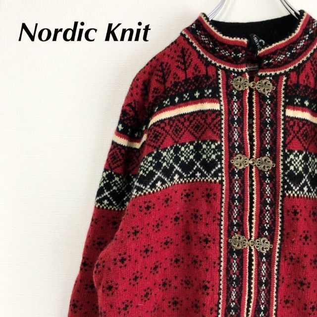 リアル 【Nordstrikk】ノルウェー製 カーディガン チロルニット メタル ...
