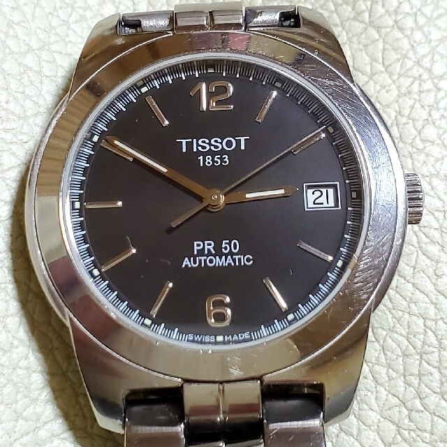 TISSOT - TISSOT ティソ PR50 デイト ブラック オートマチック メンズ