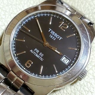 TISSOT - TISSOT ティソ PR50 デイト ブラック オートマチック メンズ