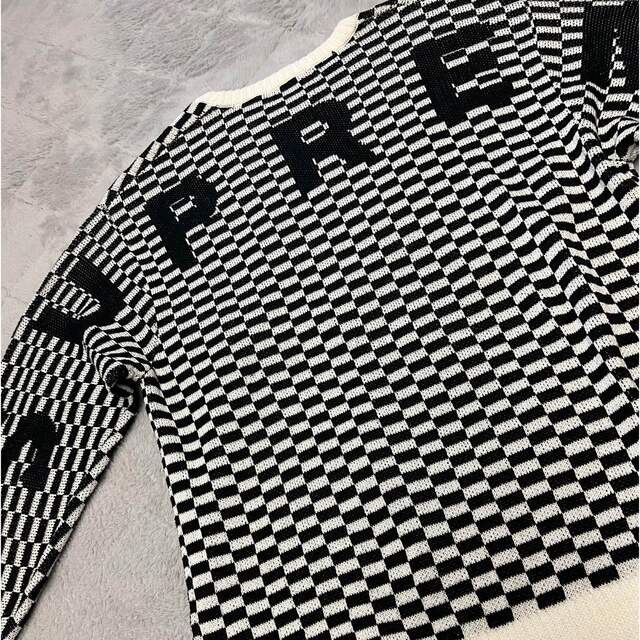 20SS Supreme Back Logo Sweater Checker M