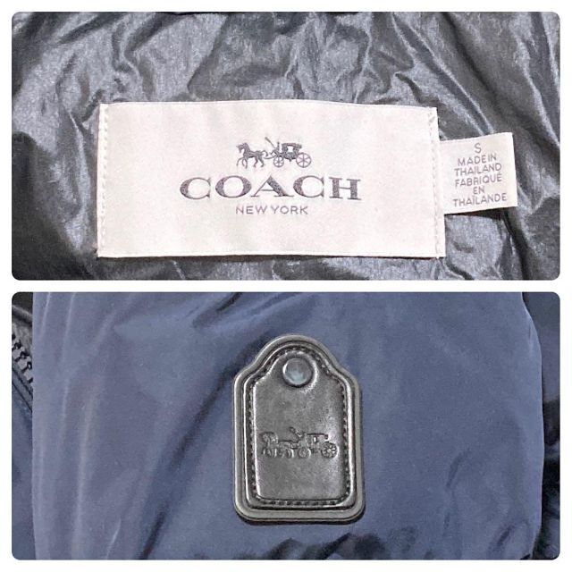 COACH(コーチ)の【美品♡】COACH ロングダウンコート ファー着脱可 ネイビー 美ライン S レディースのジャケット/アウター(ダウンコート)の商品写真